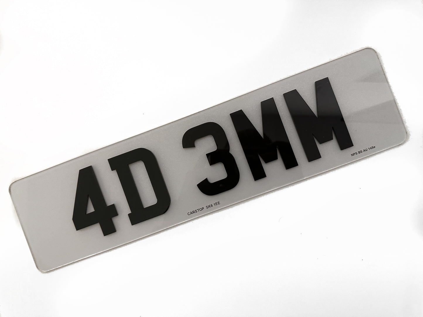 4D Number Plate